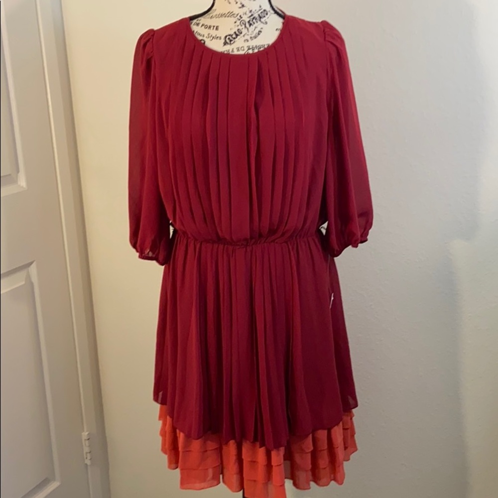 Sale! NWT Jessica Simpson Red Pleated Dress